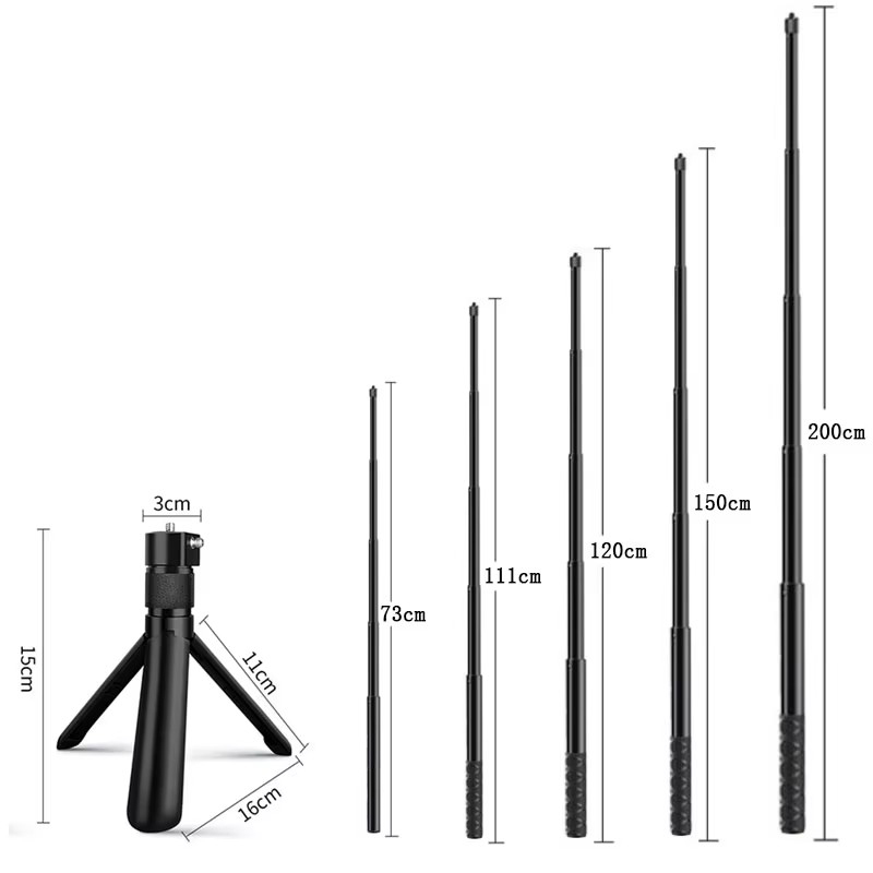 Photography Basics - Perche à selfie invisible extensible, monopode