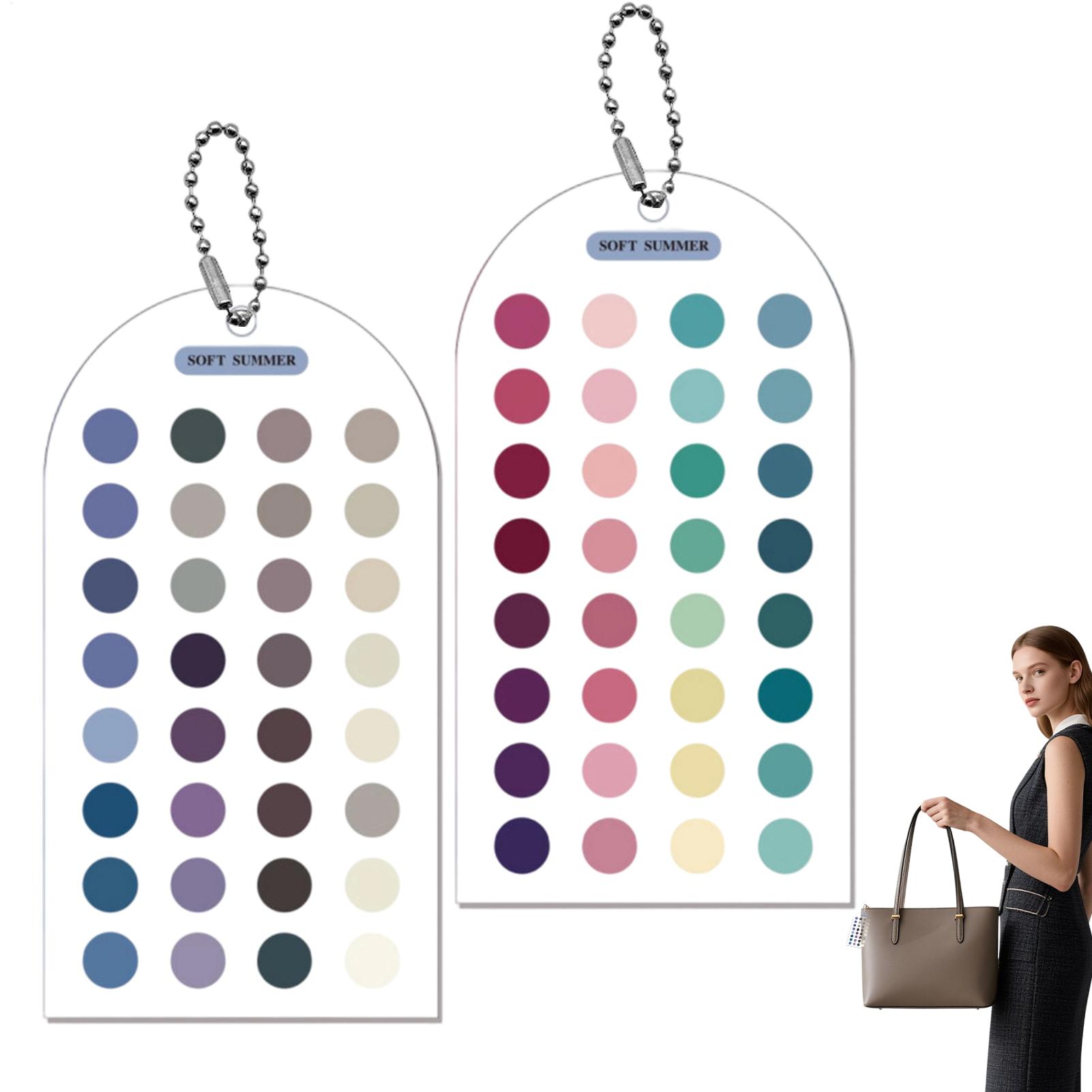 Color Checker Card - 2 cartes de couleurs estivales douces,