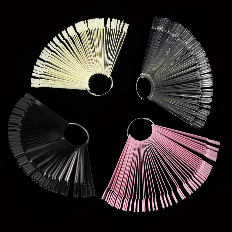 Color Checker Card - Faux-ongles vernis, 4 couleurs, 50 pièces,