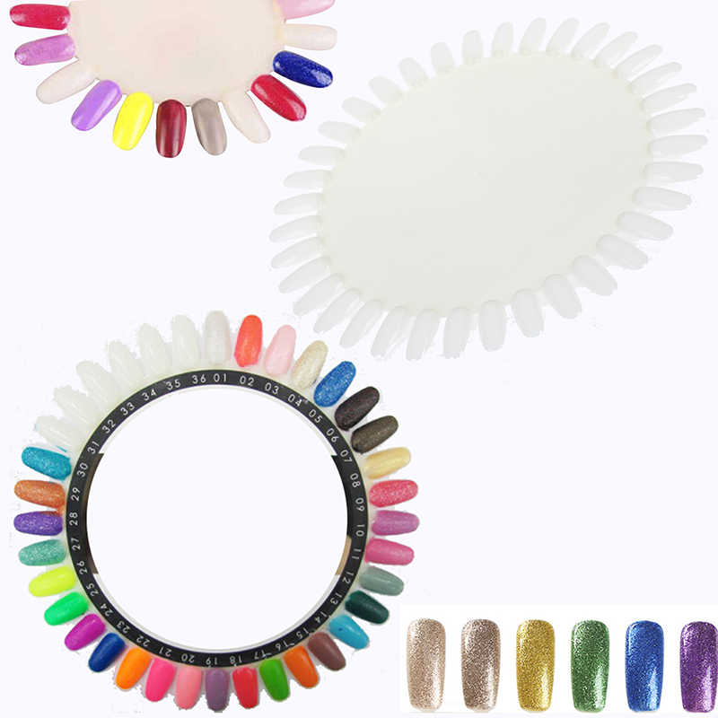 Color Checker Card - 36 couleurs rondes vernis à ongles