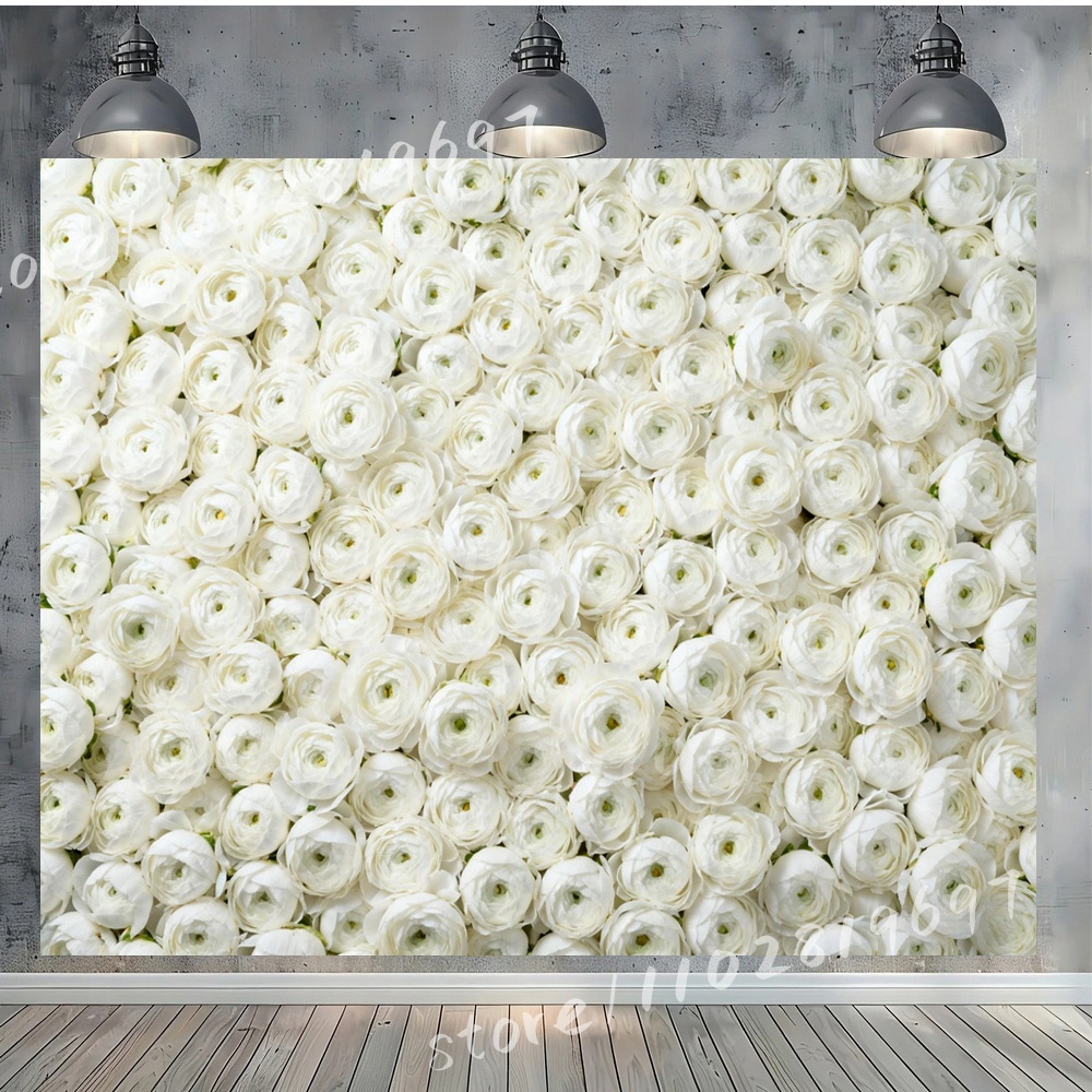 Arrangement de pivoine blanche - Photography Backdrop Muslin avis et prix