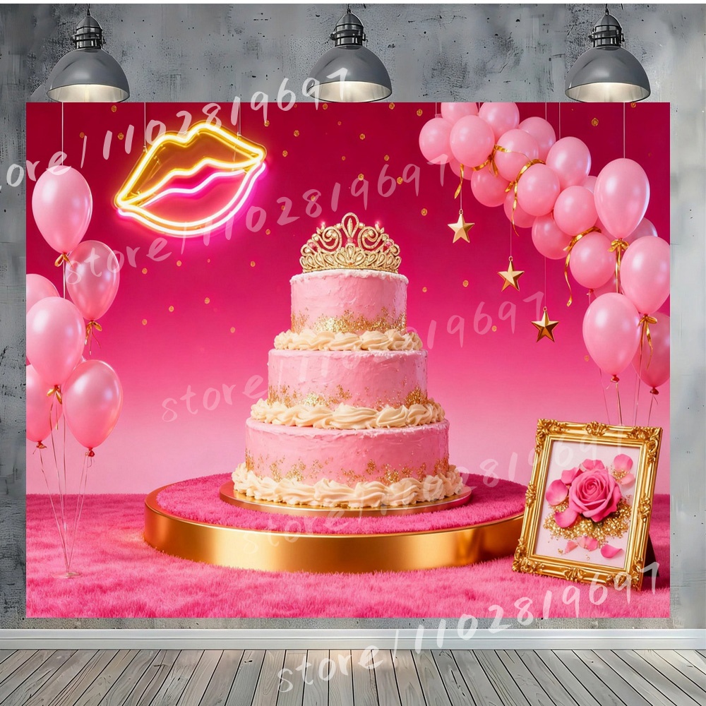 Couronne rose boule Disco anni - Photography Backdrop Muslin avis et prix
