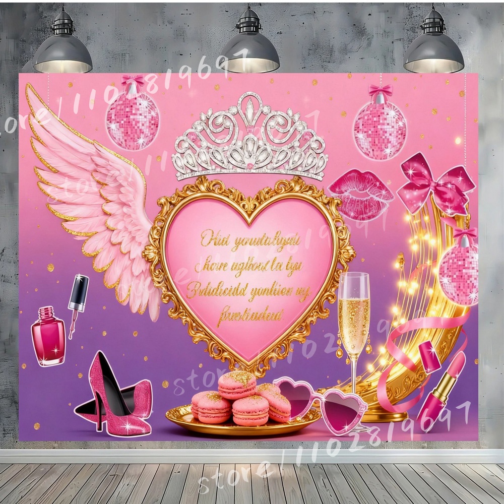 Couronne rose boule Disco anni - Photography Backdrop Muslin avis et prix