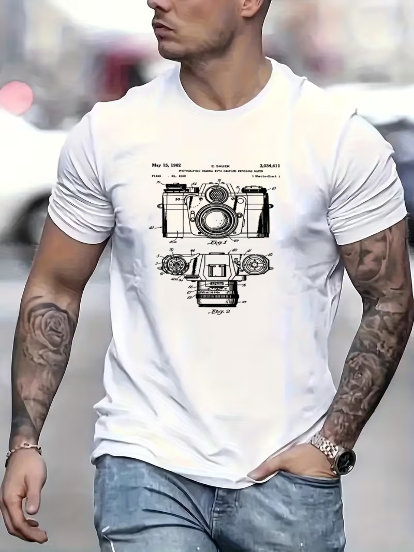 T-shirt imprimé pour homme ave - Photography Sim avis et prix